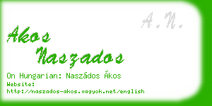 akos naszados business card